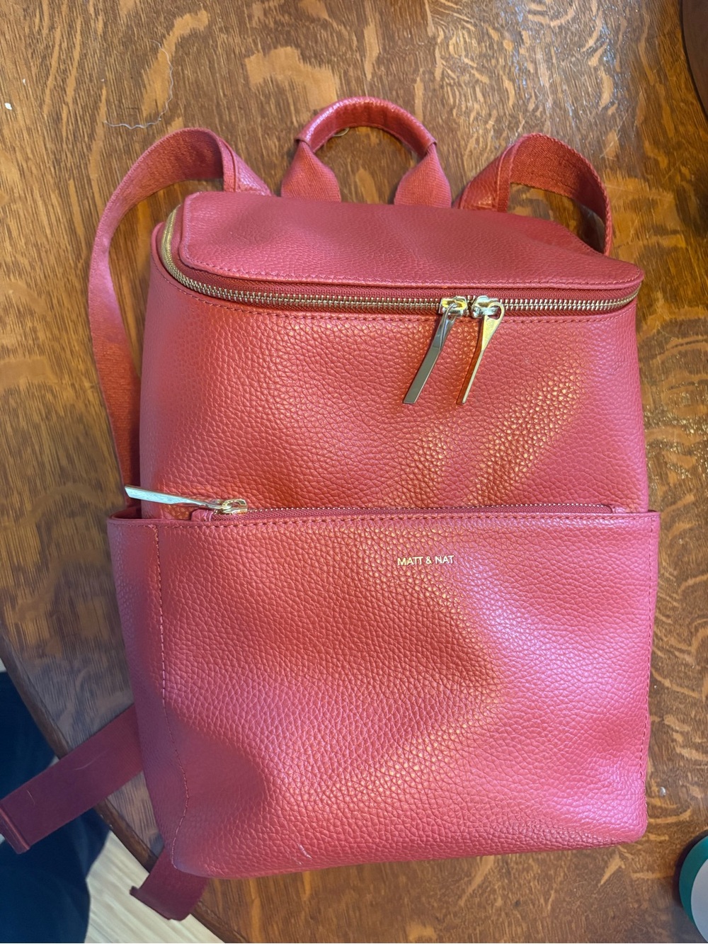 Matt & Nat Vegan Leather Backpack with Gold Hardware